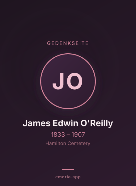 Gedenkportrait von James Edwin O'Reilly