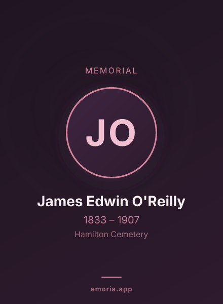 Memorial portrait of James Edwin O'Reilly