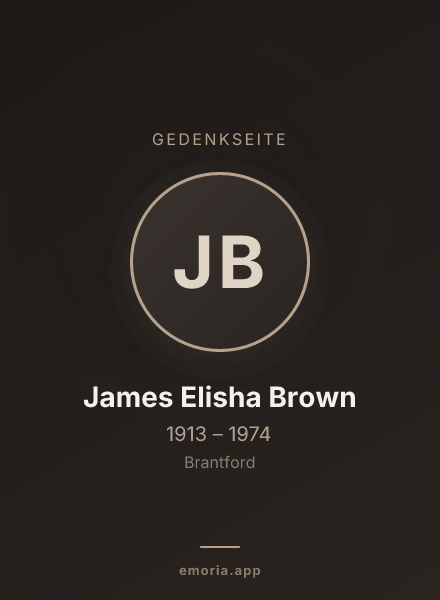 Gedenkportrait von James Elisha Brown