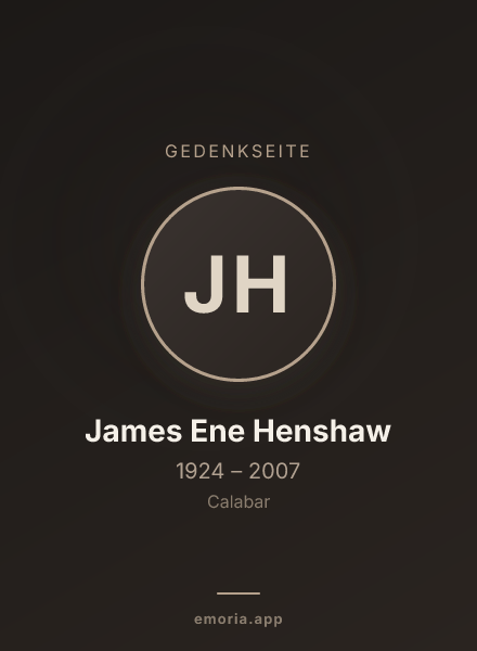 Gedenkportrait von James Ene Henshaw