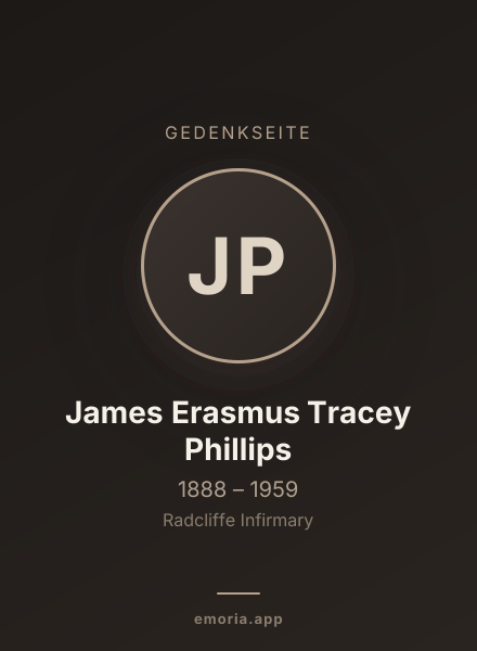 Gedenkportrait von James Erasmus Tracey Phillips