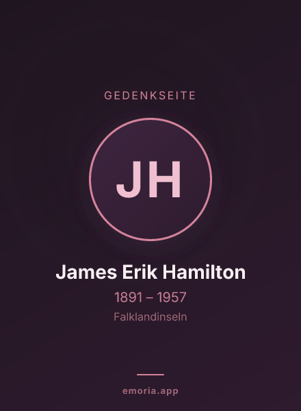 Gedenkportrait von James Erik Hamilton