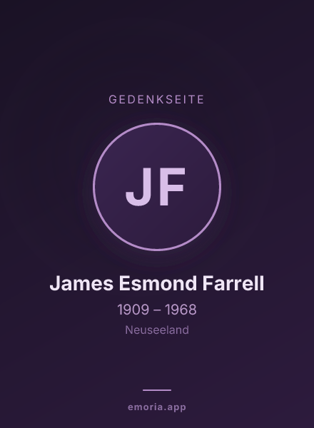 Gedenkportrait von James Esmond Farrell