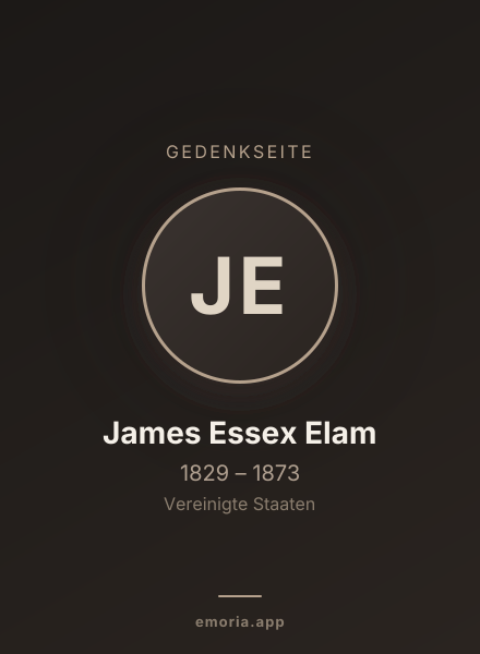 Gedenkportrait von James Essex Elam