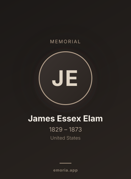 Memorial portrait of James Essex Elam