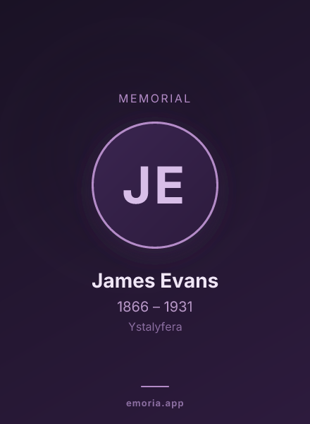 Memorial portrait of James Evans