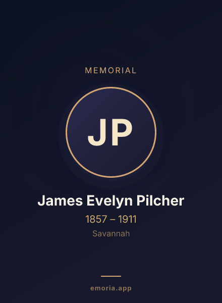 Memorial portrait of James Evelyn Pilcher