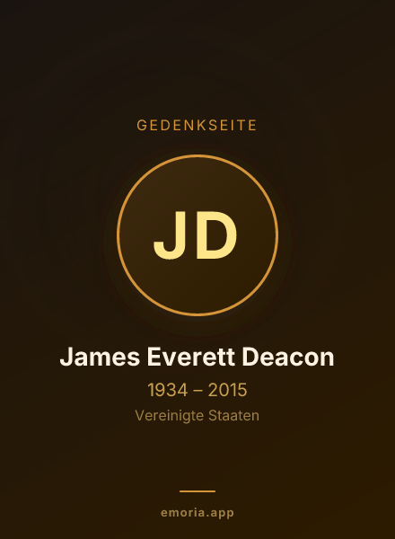 Gedenkportrait von James Everett Deacon