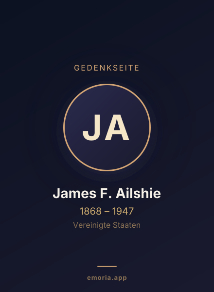 Gedenkportrait von James F. Ailshie