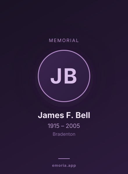 Memorial portrait of James F. Bell