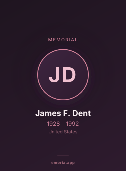 Memorial portrait of James F. Dent