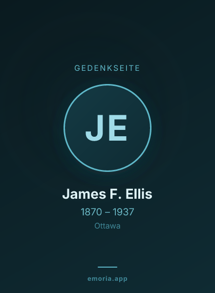 Gedenkportrait von James F. Ellis