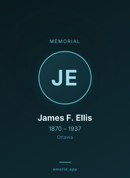 Memorial portrait of James F. Ellis