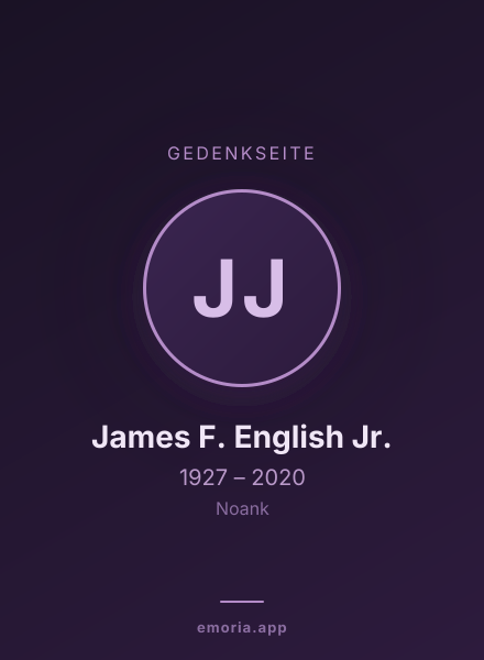 Gedenkportrait von James F. English Jr.