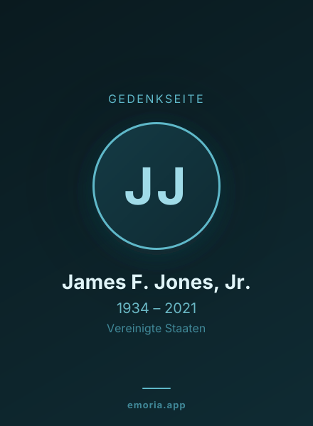 Gedenkportrait von James F. Jones, Jr.