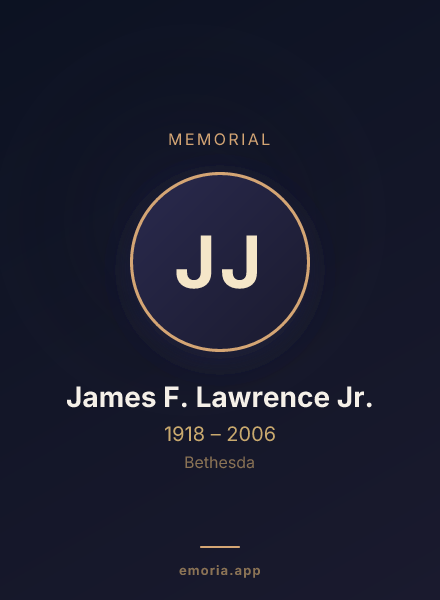 Memorial portrait of James F. Lawrence Jr.