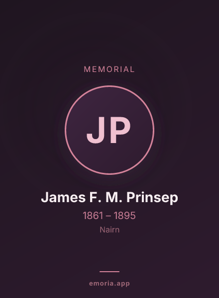 Memorial portrait of James F. M. Prinsep