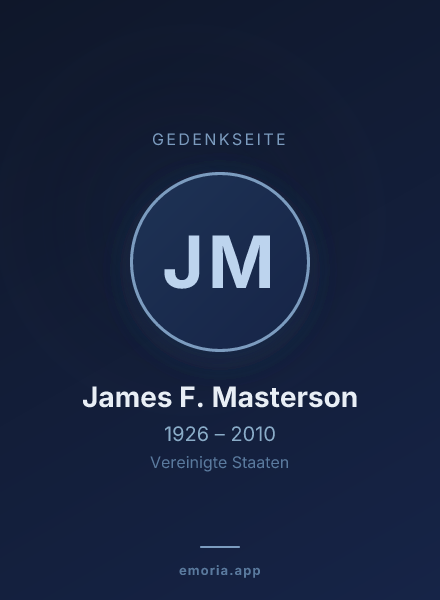 Gedenkportrait von James F. Masterson