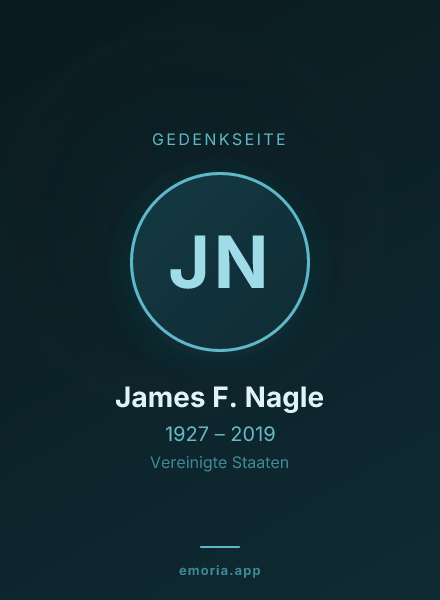 Gedenkportrait von James F. Nagle