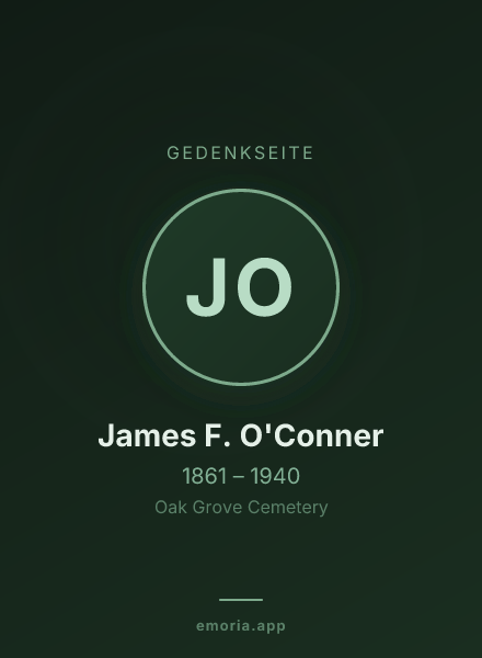 Gedenkportrait von James F. O'Conner