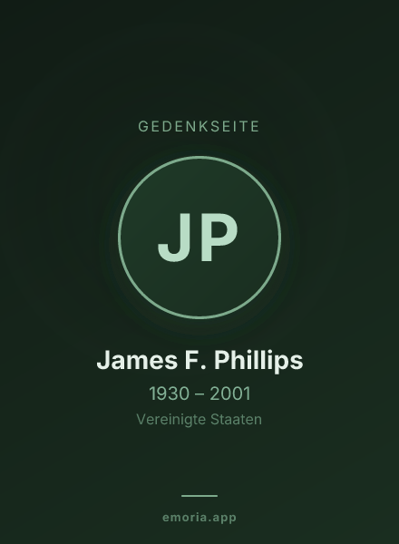 Gedenkportrait von James F. Phillips