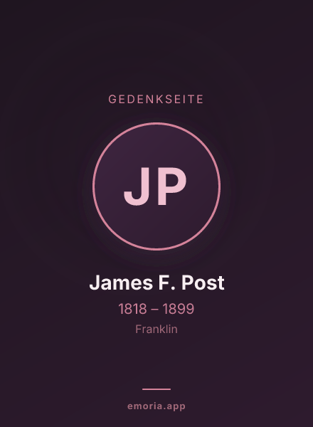 Gedenkportrait von James F. Post
