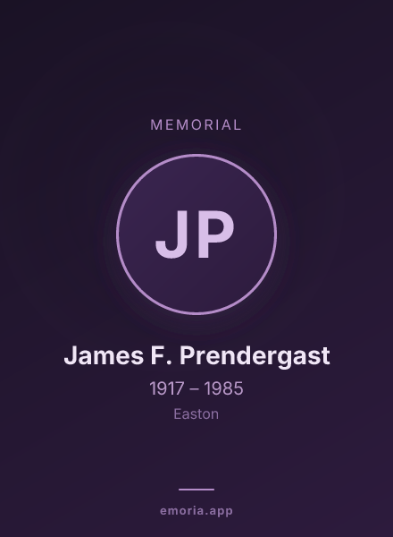 Memorial portrait of James F. Prendergast