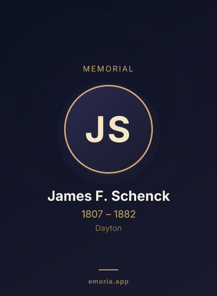 Memorial portrait of James F. Schenck