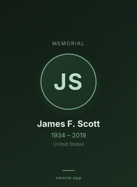 Memorial portrait of James F. Scott