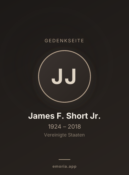 Gedenkportrait von James F. Short Jr.