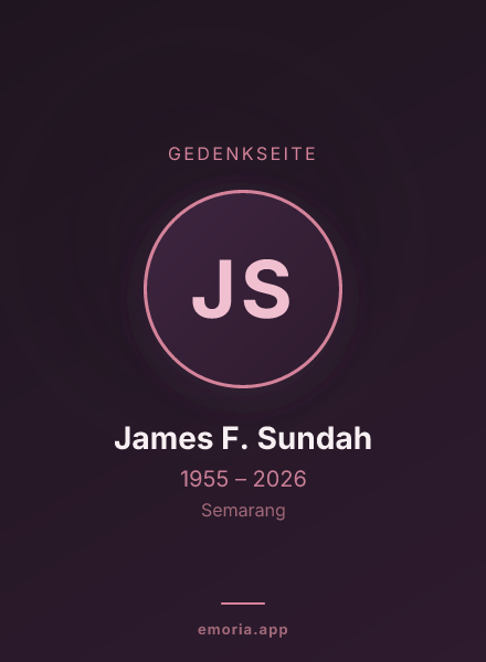 Gedenkportrait von James F. Sundah