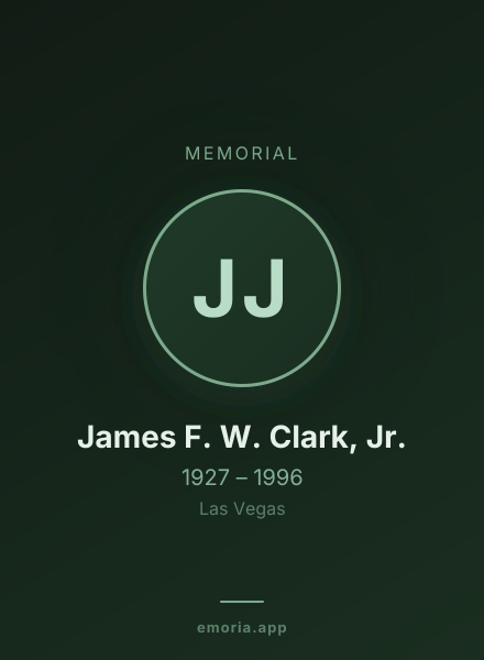 Memorial portrait of James F. W. Clark, Jr.