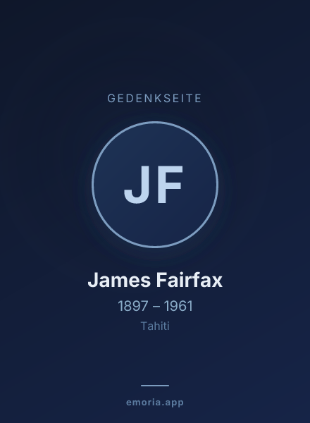 Gedenkportrait von James Fairfax