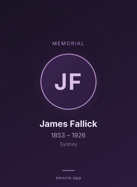 Memorial portrait of James Fallick