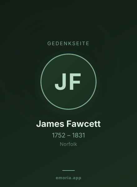 Gedenkportrait von James Fawcett