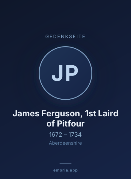 Gedenkportrait von James Ferguson, 1st Laird of Pitfour