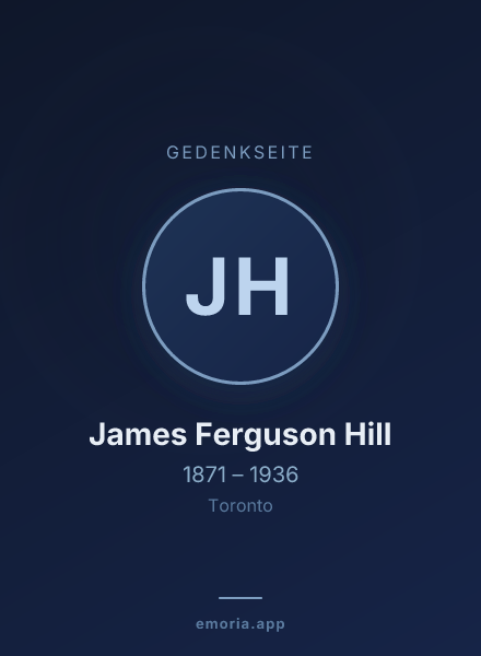 Gedenkportrait von James Ferguson Hill