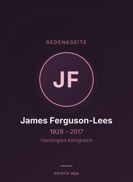 Gedenkportrait von James Ferguson-Lees