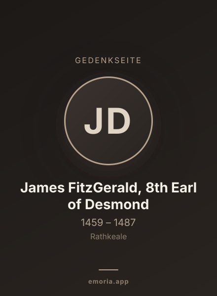 Gedenkportrait von James FitzGerald, 8th Earl of Desmond
