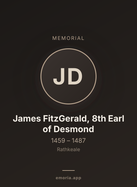 Memorial portrait of James FitzGerald, 8th Earl of Desmond