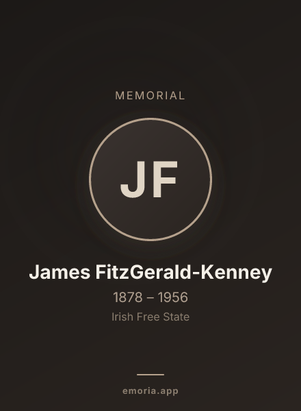 Memorial portrait of James FitzGerald-Kenney