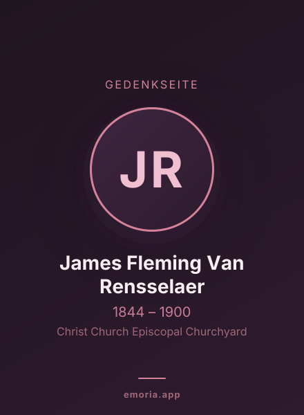 Gedenkportrait von James Fleming Van Rensselaer