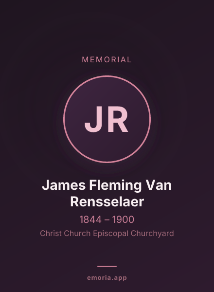 Memorial portrait of James Fleming Van Rensselaer