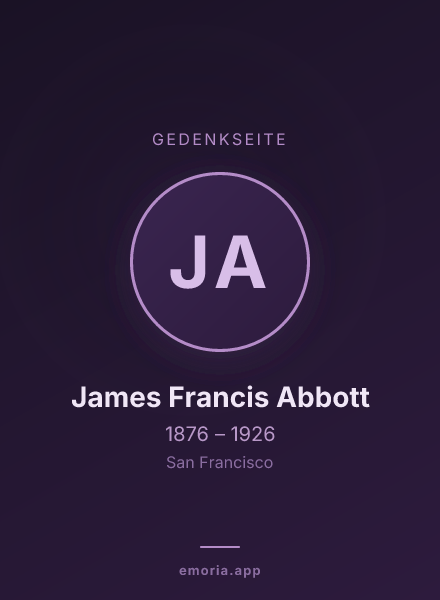 Gedenkportrait von James Francis Abbott