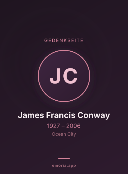 Gedenkportrait von James Francis Conway