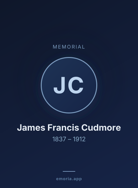 Memorial portrait of James Francis Cudmore