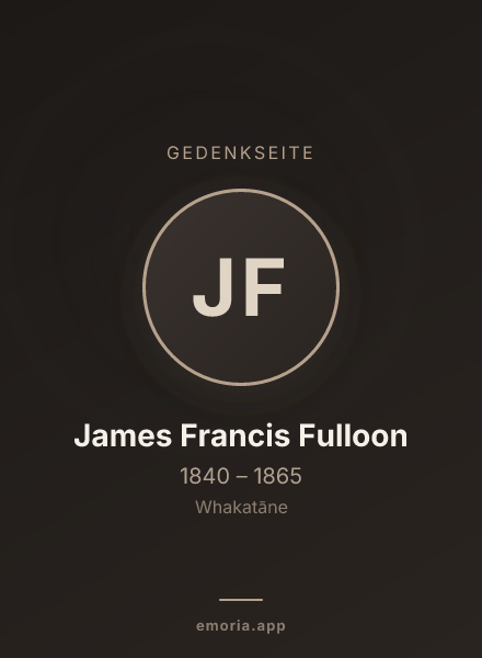 Gedenkportrait von James Francis Fulloon
