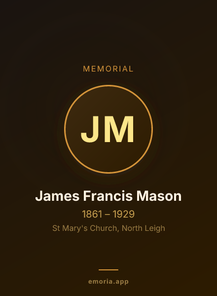 Memorial portrait of James Francis Mason