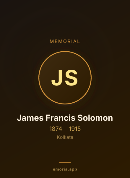 Memorial portrait of James Francis Solomon