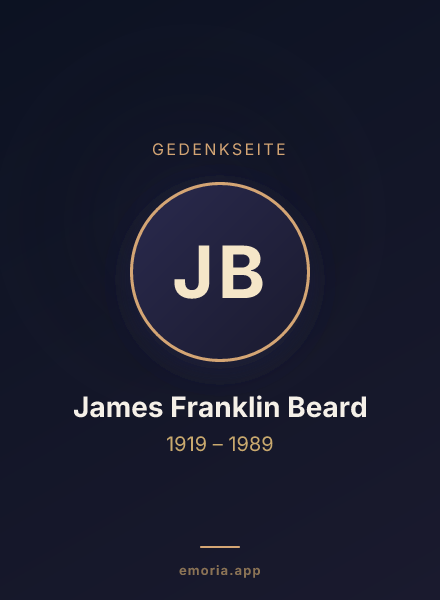 Gedenkportrait von James Franklin Beard